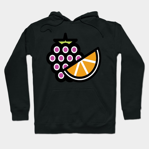 Terp's Fruit front and back design Hoodie by Terpsichore